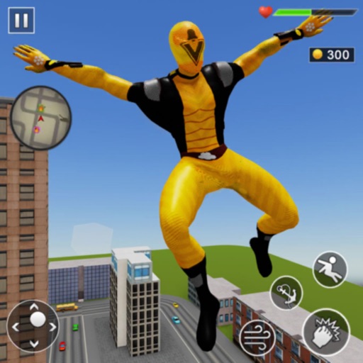 Super Hero Fighting Robot City Icon