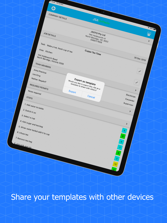 JSA-OnTheGo iPad screenshot 8 - Productivity app