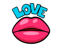 Flirty Lips Sticker