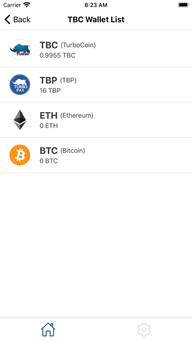TBC Wallet Screenshot