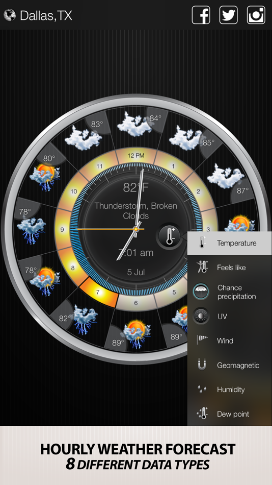 #4. Weather Clock Widget (iOS) 由: Elecont LLC