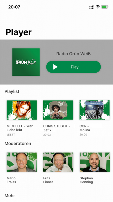 Radio Grün Weiß Screenshot