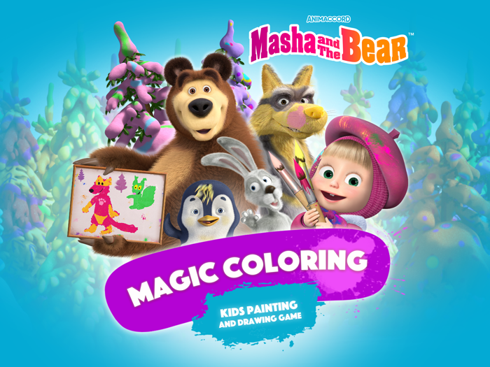 Masha and the Bear Coloring 3D