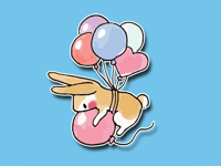 Balloon Bunnies Stickers