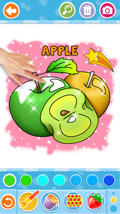 Screenshot #2 pour Glitter fruits coloring