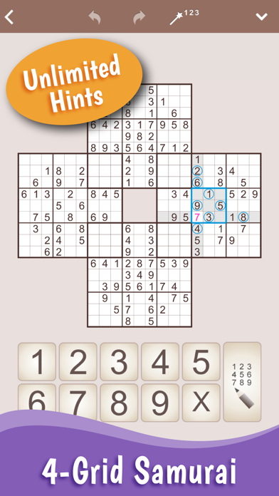 MultiSudoku: Samurai Sudoku Screenshot