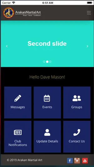 Arakan Martial Art Student App screenshot 1