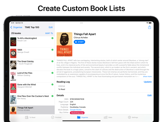 Reading List: Book Tracker iPad app afbeelding 7