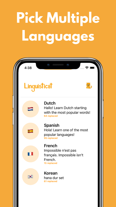Linguisticat Language Learning Screenshot