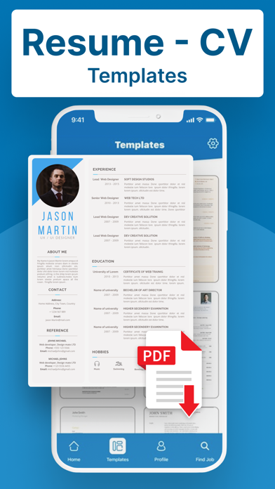 Screenshot #1 pour Resume Builder - CV APP