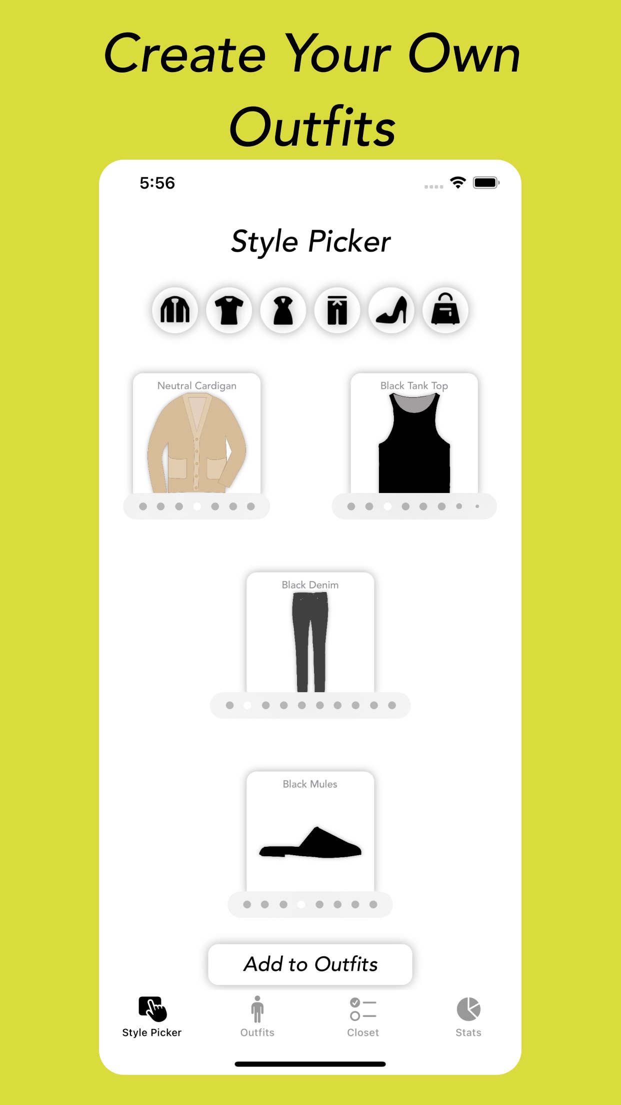 Screenshot do app Capsule Wardrobe Builder