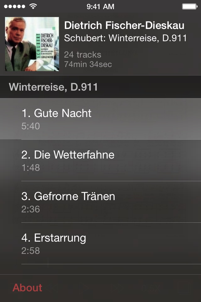 Schubert Winterreise screenshot 3
