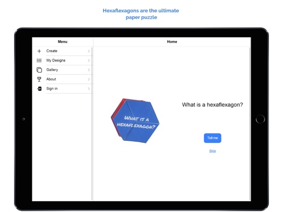 Hexaflexagons iPad screenshot 1 - Education app
