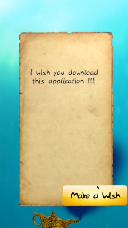 Genie lamp make me wish