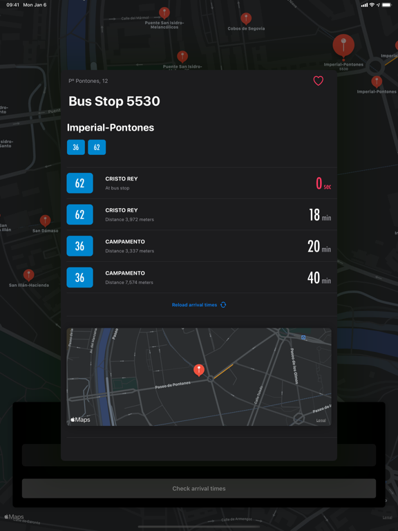 movemad - Madrid EMT & bicimad iPad screenshot 5 - Navigation app