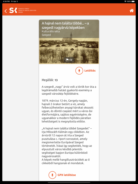 Somogyi-könyvtár iPad screenshot
