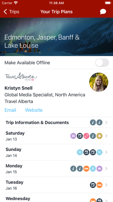 Travel Alberta - Itineraries Screenshot