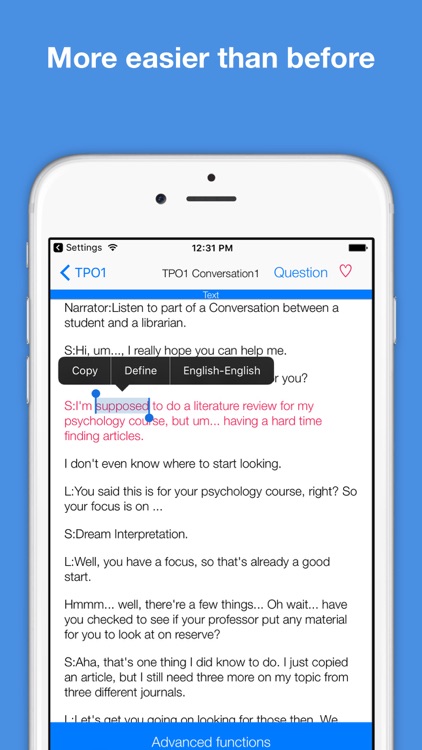 TPO Listening for TOEFL® Plan