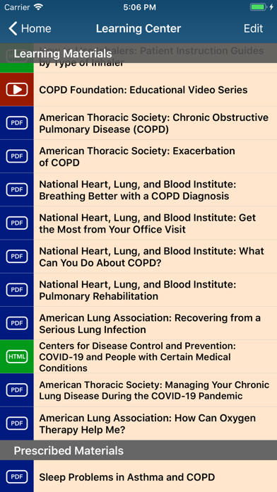 COPD Manager Screenshot