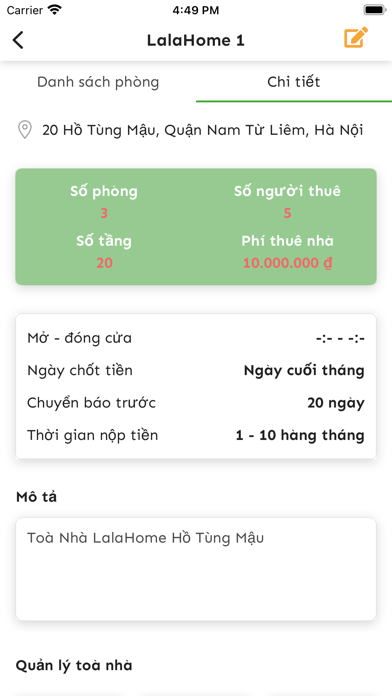 LalaHome - Quản lý nhà trọ Screenshot