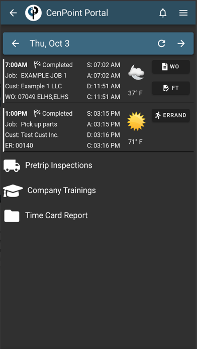 CenPoint® Mobile Screenshot