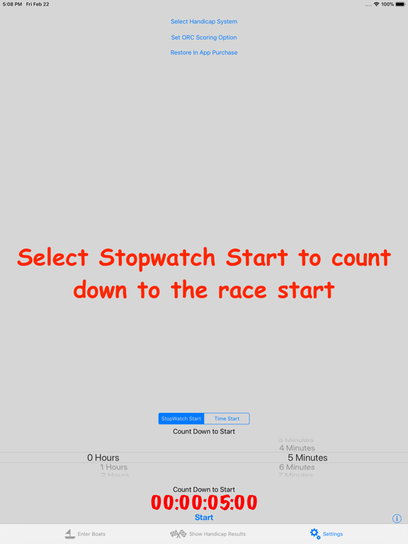 Sailing Handicap Calculator iPad screenshot 7 - Sports app