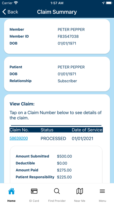 BCBS FEP Dental Screenshot