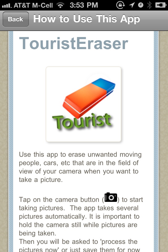 TouristEraser screenshot 3