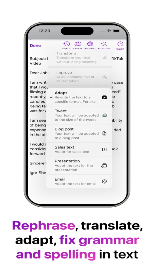 #4. Textify: Write texts with AI (iOS) 由: Igor Shefer