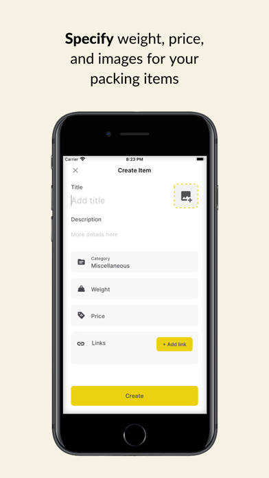 Packingbird - Packing List App Screenshot