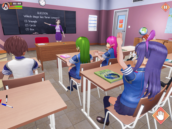Anime School Girl Love Life 3Dのおすすめ画像6