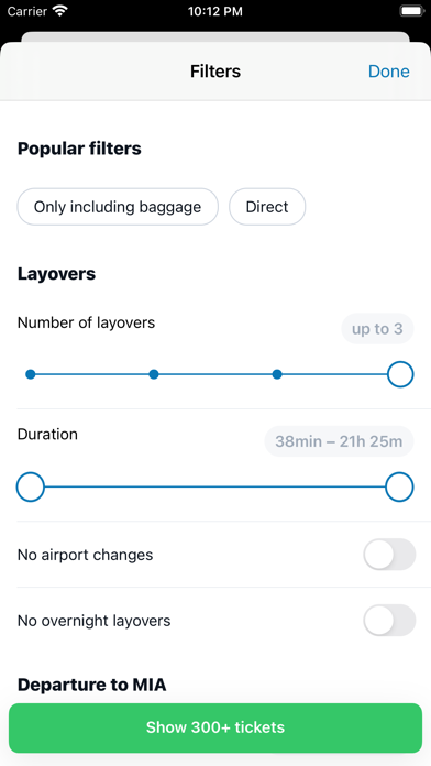 Flights at low prices Screenshot