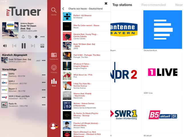 ‎myTuner Radio App Deutschland Screenshot