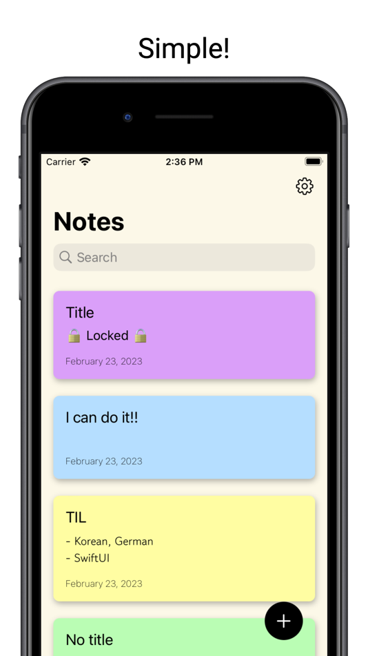 #1. Note - simple and easy (iOS) 게시자: Sungi Min