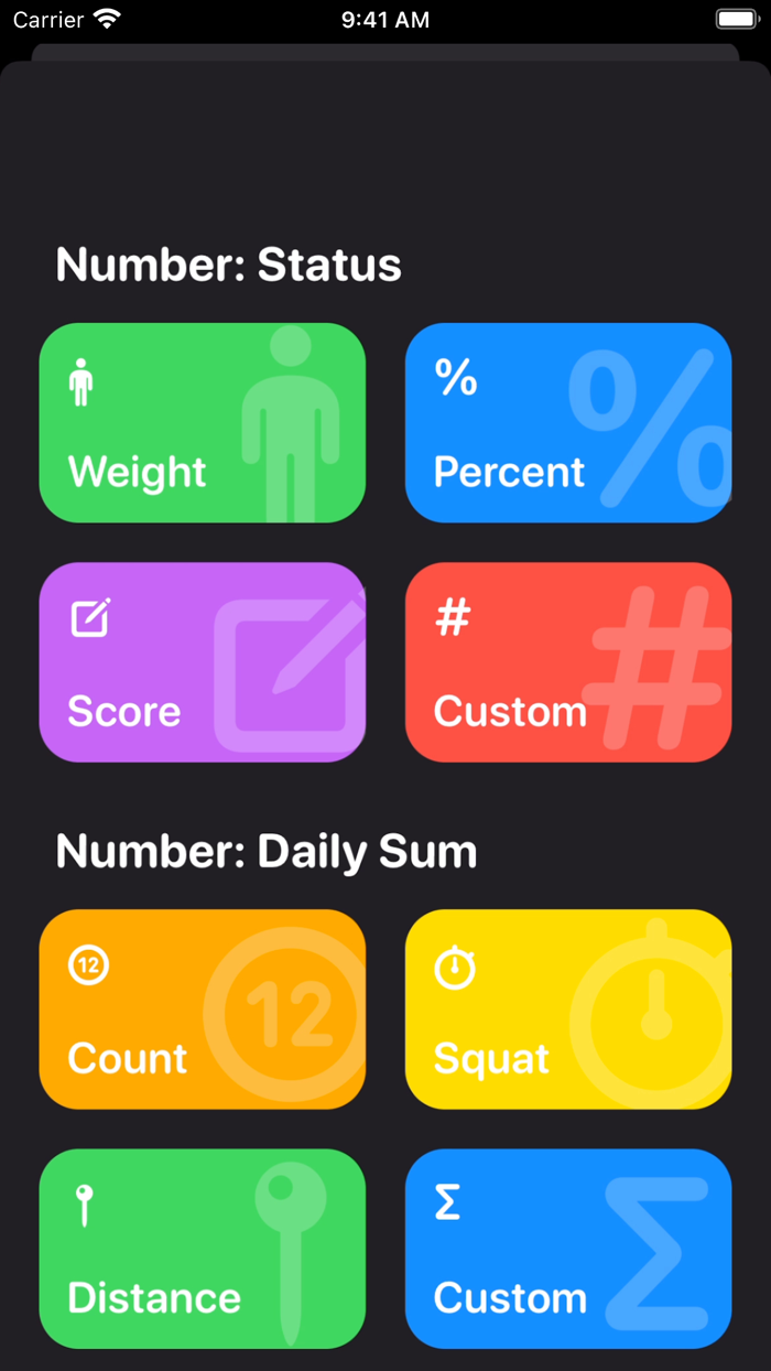 JustTrack - Numbers and Habits