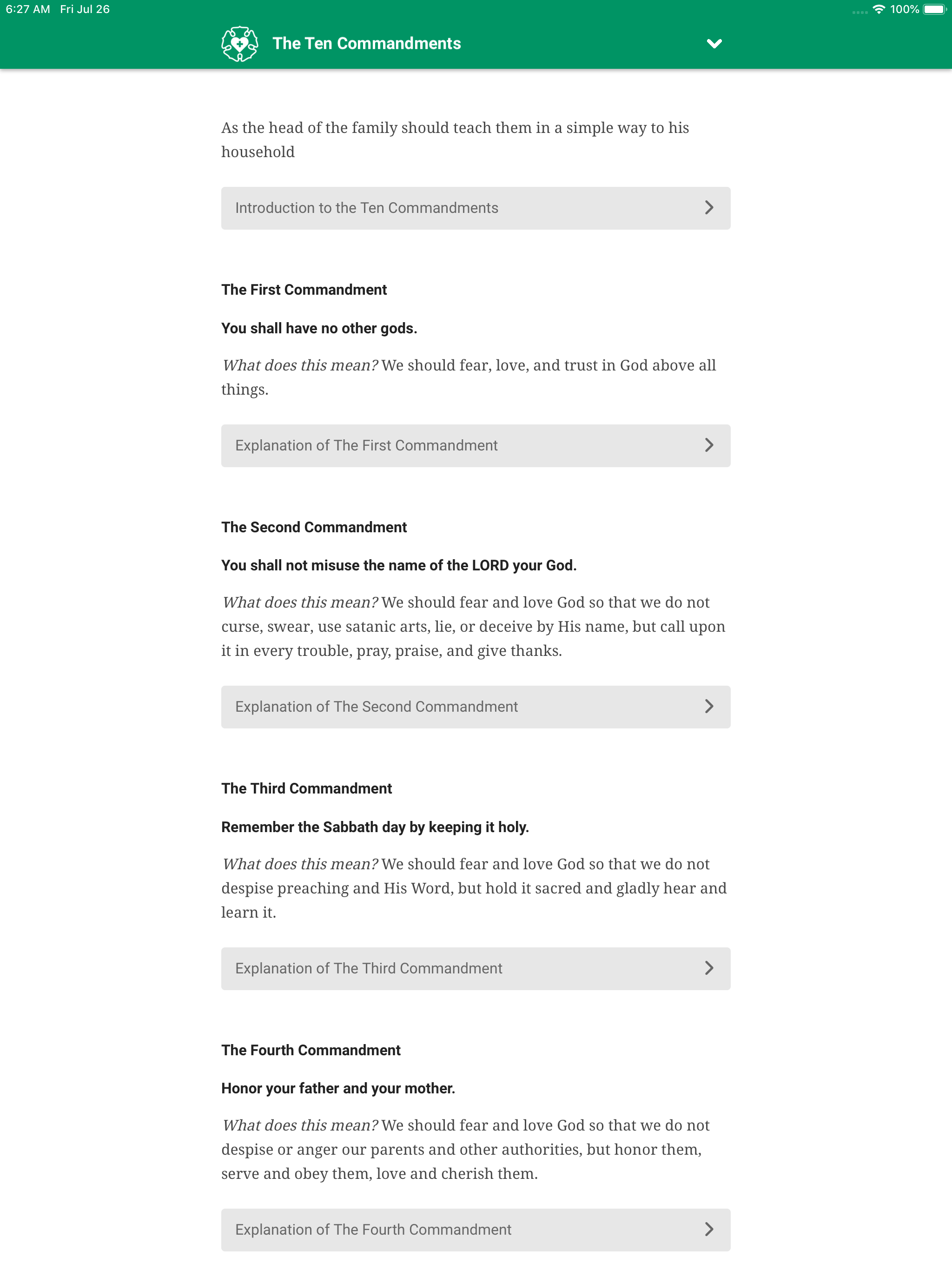 Luther's Small Catechism