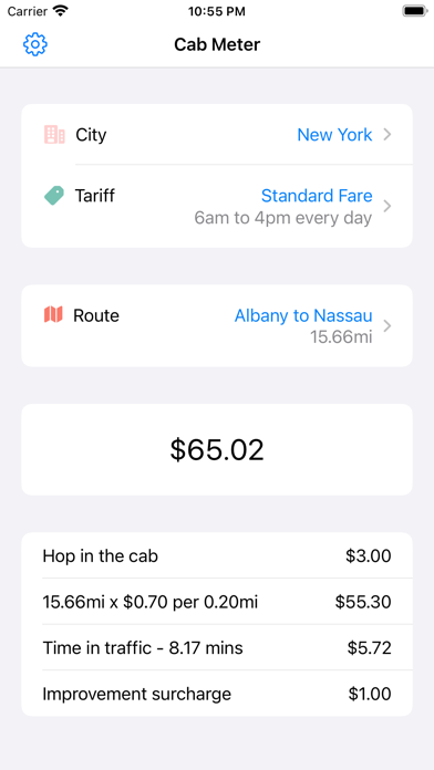 Taxi Meter USA - Cab Fares Screenshot