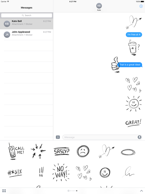 Screenshot #5 pour Pencil Doodles Sticker Pack