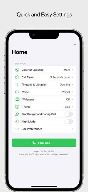 ‎Magic Call Pro: Simulate Call Screenshot