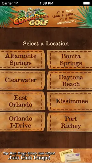 Congo River Golf Scorecard App screenshot 1