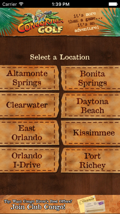 Congo River Golf Scorecard App Screenshot