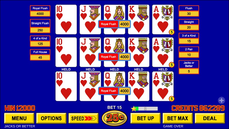 Video Poker ™ - Classic Games screenshot 1