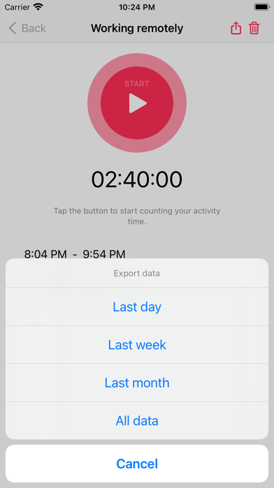 Work Time Counter Screenshot