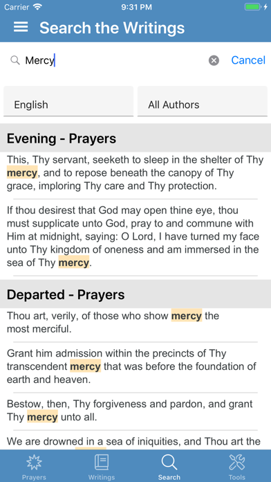 Bahá'í Prayers,Writings,Tools Screenshot