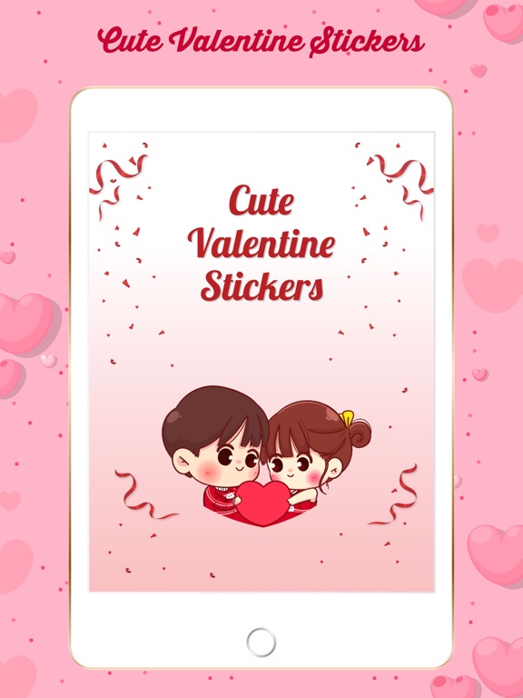 Screenshot #4 pour Cute Valentine's Day Stickers!
