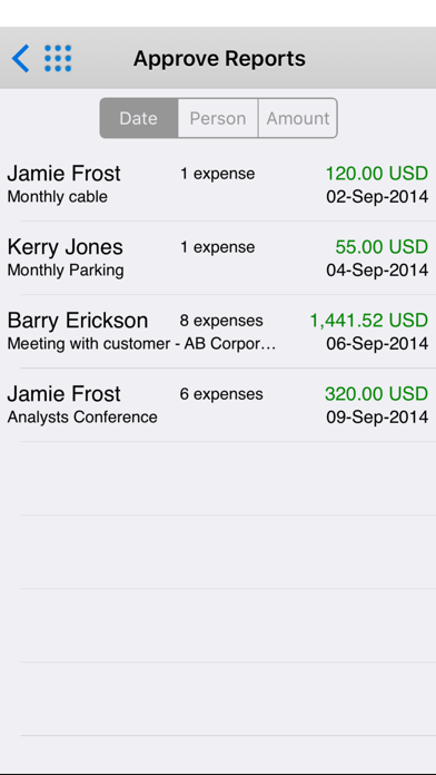 Oracle Fusion Expenses Screenshot