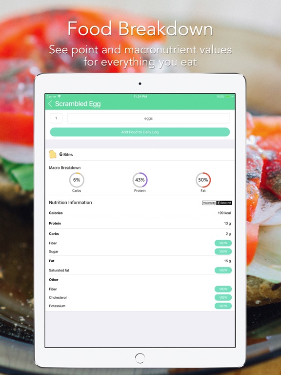Screenshot #2 for MyBites - Diet & Macro Tracker