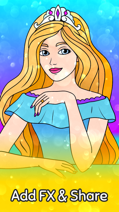 Coloring book 4 girls Screenshot