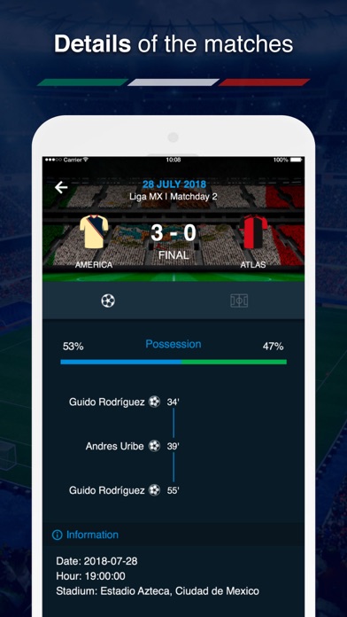 Mexican Football Scores Screenshot