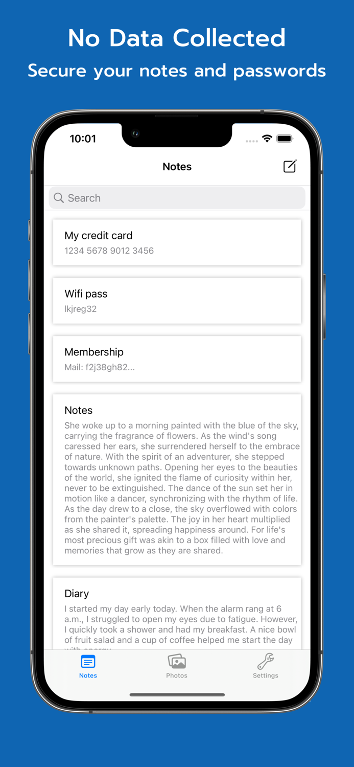 Hide Photos and Notes - Pripho